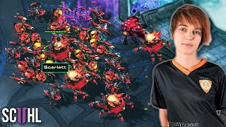 Scarletts MASSIVE ZERG SWARM - Starcraft 2: Scarlett vs. Creator @SC2HL