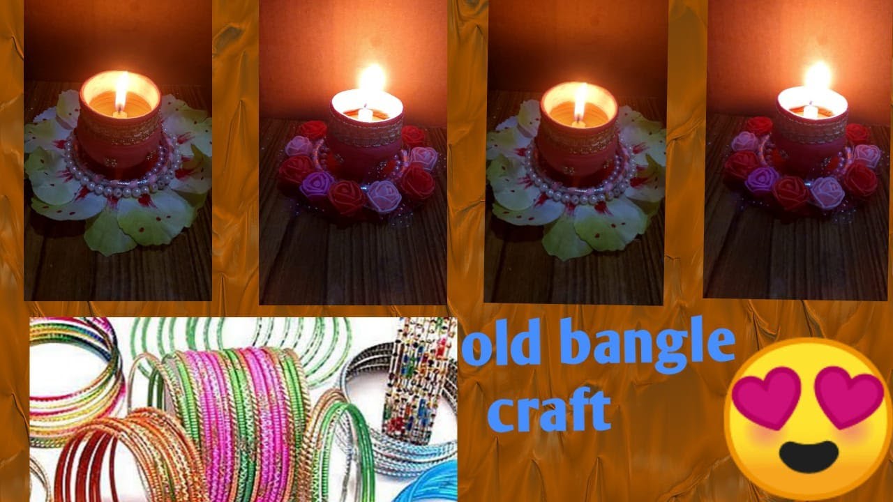 Best bangles craft idea Diwali decoration / Tea light candle holder