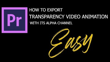 How To Export Transparency Video Animation | Adobe Premiere Pro