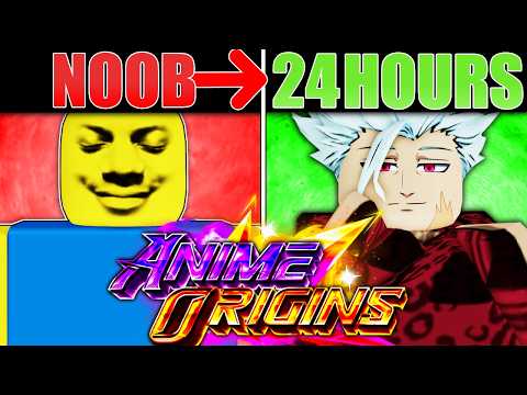 I Spent 24 Hours Going From A NOOB To PRO In Anime Origins!