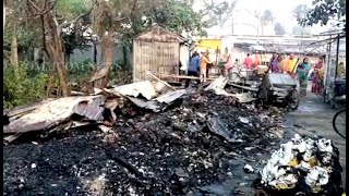 Fire Engulfs Over 10 Shops In Balasore