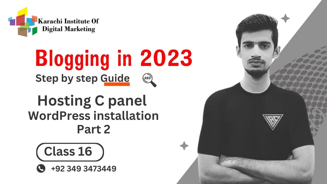 Blogging Btach 3 Class 16 | How to install Hosting C panel and WordPress  on domain  Part 2| KIDM