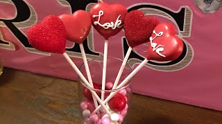 Cake pops de corazón ❤️ / pastelito azul