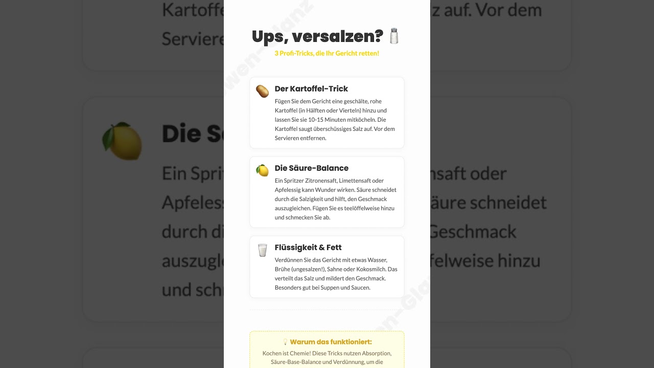 Ups, versalzen? 3 Profi-Tricks, die Ihr Gericht retten! | META_DESIGN_...