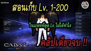 Cabal EXE : สอนเก็บ Lv.1-200 ภายใน1วัน ในแพทที่ดูด Level ไม่ได้