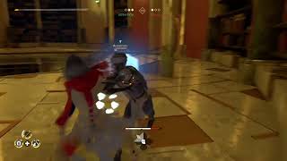Goofing off with a student in Absolver