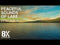 8K Peaceful Sounds of Splashing Water &amp; Birds Chirping - Beautiful Sunset over the Lake - Episode 4