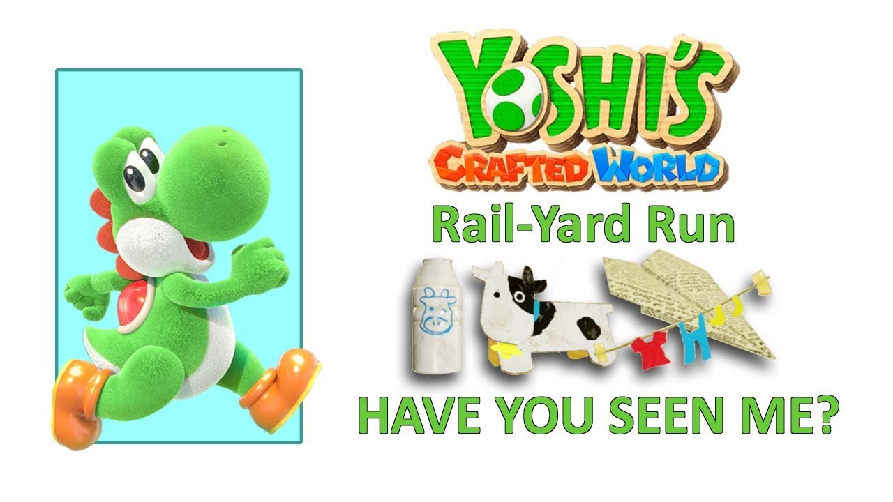Yoshi's Crafted World Hidden Crafts in Rail Yard Run