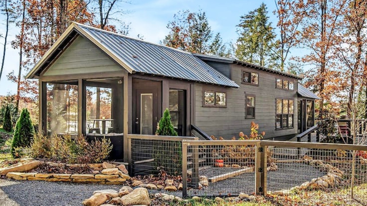 The Most Charming  Mini Pearl Park Model You Need To See