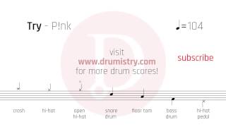 P!nk - Try Drum Score Resimi