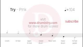 Download lagu P!nk - Try Drum Score