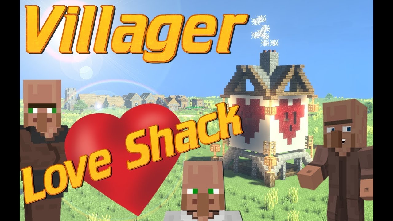 Minecraft: How to make a Villager Breeder LOVE SHACK 
