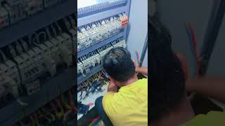 Control panel wire connection | #panel #electrical #wiring #plc"