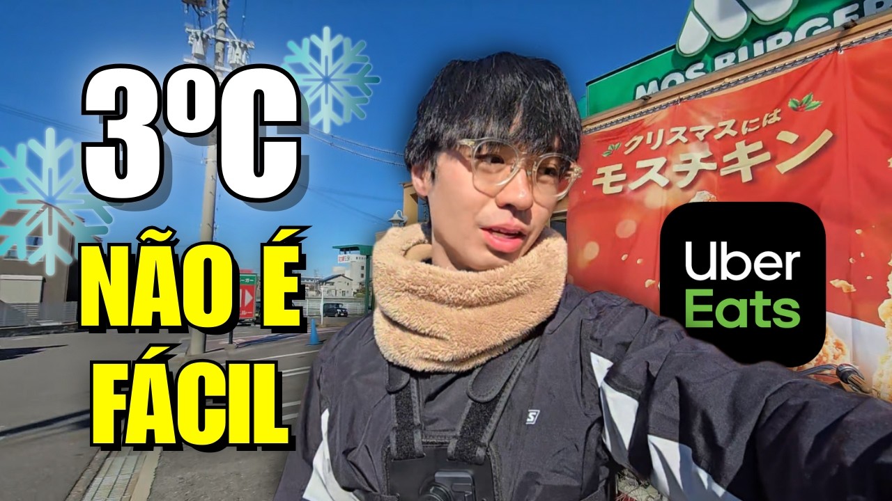 Como é trabalhar de Uber Eats no Japão no inverno? 🥶🇯🇵