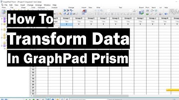 How To Transform Data in GraphPad Prism