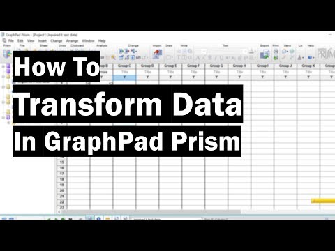 How To Transform Data in GraphPad Prism