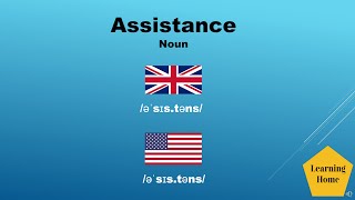 Assistance meaning pronunciation and synonyms #Shorts