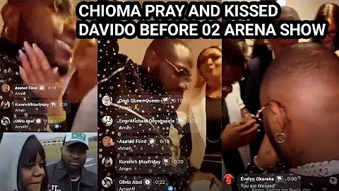 CHIOMA PRAY AND KISSED DAVIDO BEFORE THE 02 ARENA CONCERT IN LONDON