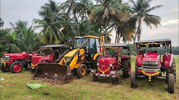 Ayutha pooja celebration our Mahindra tractors and jcb 3dx backhoe @Mohantractorslife