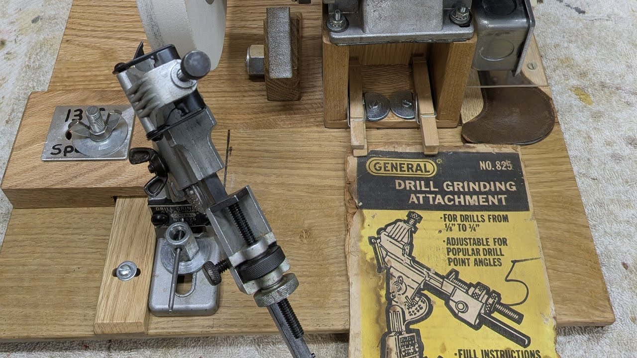 Drill Bit Sharpening Fixture using General Tools 825 Jig - YouTube