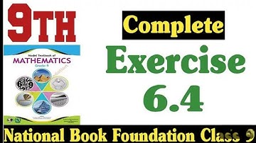 Maths Class 9 Chapter 6 Exercise 6.4 From National Book Foundation/ New Book of Class9 2024 Syllabus