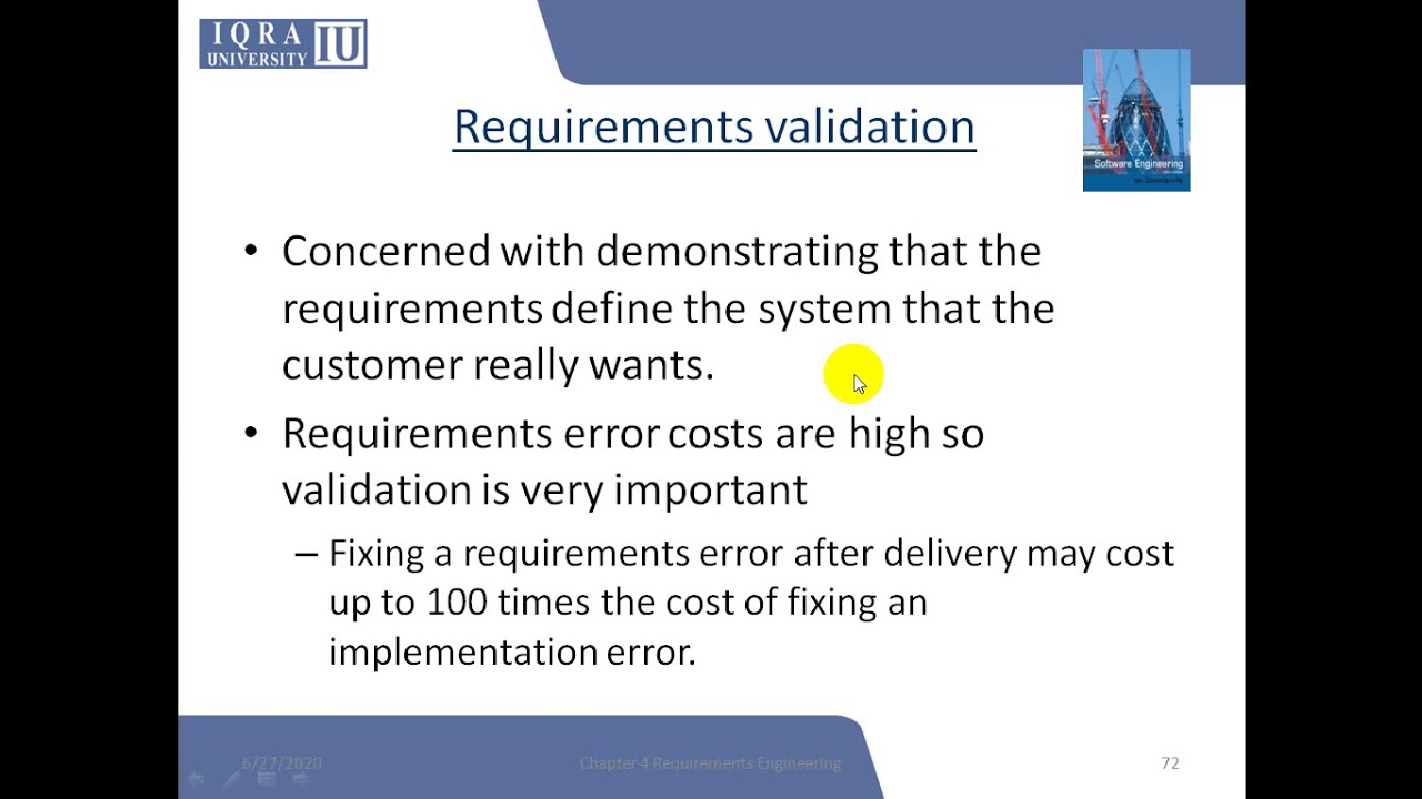 Requirements validation - YouTube