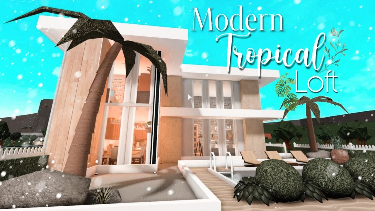 BLOXBURG: Modern Tropical Home Speedbuild