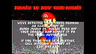 Super Mario 64 Anti-Piracy Screen