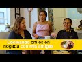 Cocinando chiles en nogada con mis amigas Sendi y Mariana