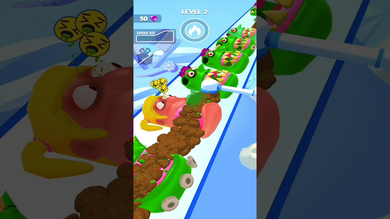 Teeth Runner! All Levels Gameplay Walkthrough (Android,iOS) Teeth Runner!