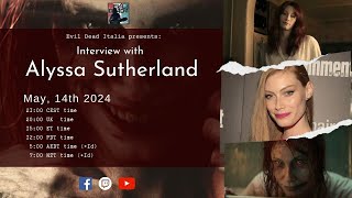 Interview with Alyssa Sutherland | Evil Dead Rise Behind the scenes Wealth