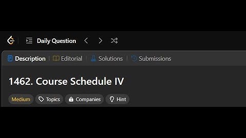 1462. Course Schedule IV |  Leetcode solution 27 Januray 2025 #python3