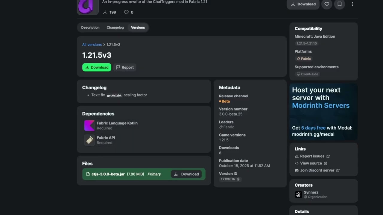 How to use ChatTriggers in 1.21.x