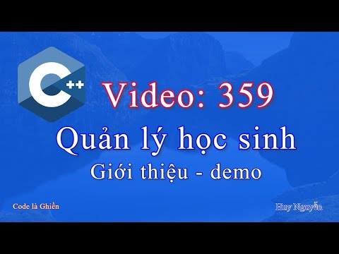 Video 359 - C Quản lý học sinh - Giới thiệu - Introduction - YouTube