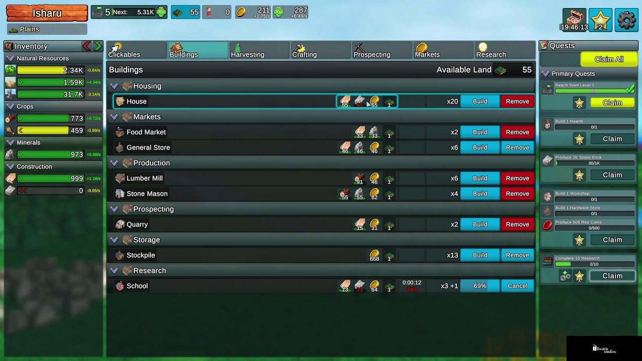 Illustria Plays - Factory Town Idle