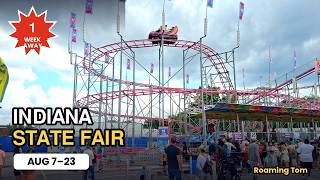 Full Day at Indiana State Fair 2025 | Roller Coasters, Fair Food & Animals
