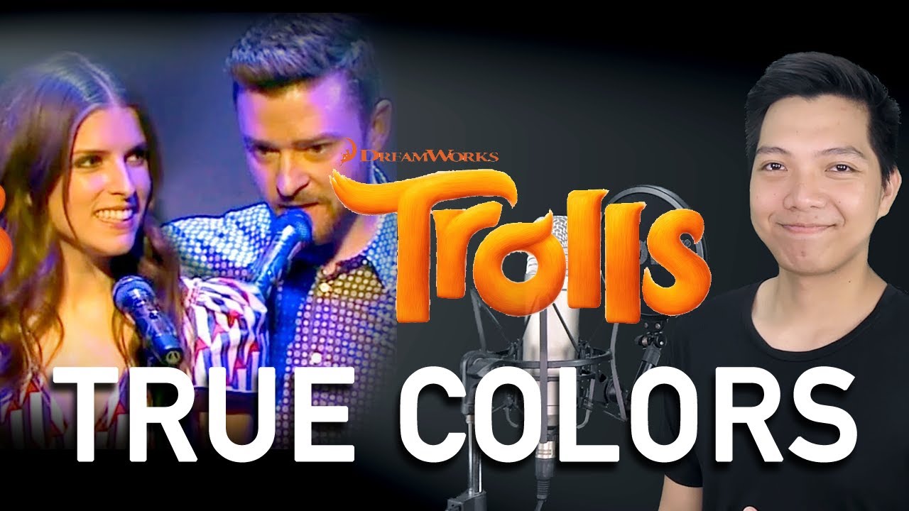 True Colors (Justin Part Only - Karaoke) - Trolls - YouTube