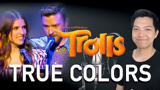 True Colors (Justin Part Only - Karaoke) - Trolls chords