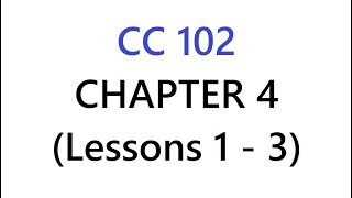 Chapter 4 - Lesson 1, 2, & 3