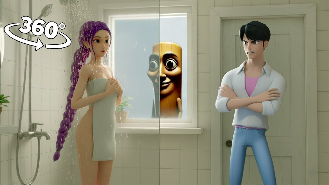 360°- Tung Tung Sahur Secretly Watching Rumi | 8K VR