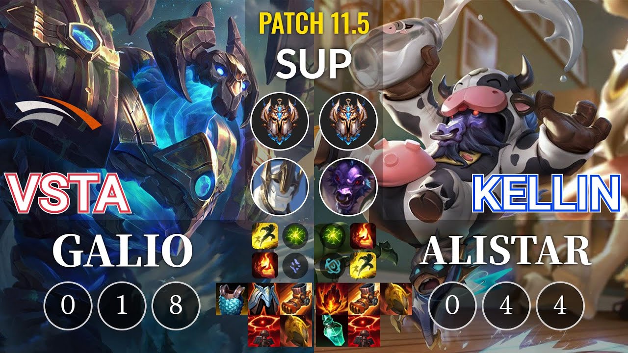 HLE Vsta Galio vs Kellin Alistar Sup - KR Patch 11.5