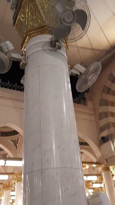 Air conditioning in pillers at Al-Masjid Al-Nabawi Medina @subhandaexplorer
