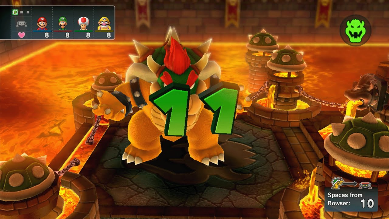 Mario Party 10 - Mario vs Luigi vs Toad vs Wario vs Bowser - Chaos Castle