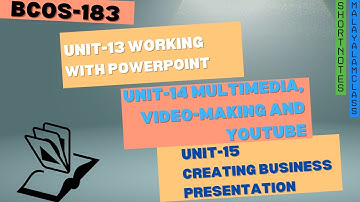 BCOC-183|COMPUTER APPLICATION IN BUSINESS|UNIT-13|UNIT-14|UNIT-15|SHORT NOTE|MALAYALAM CLASS