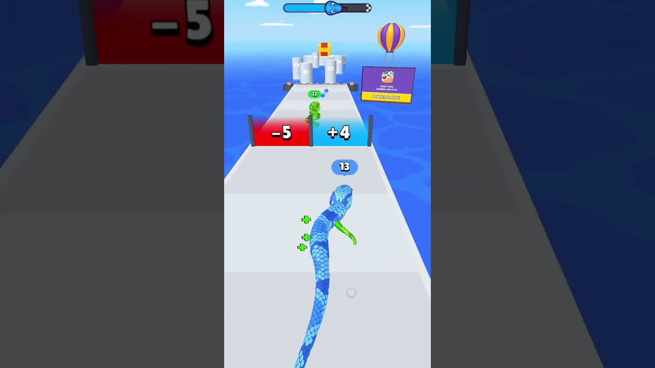 Snake Eat Blue Ball || 