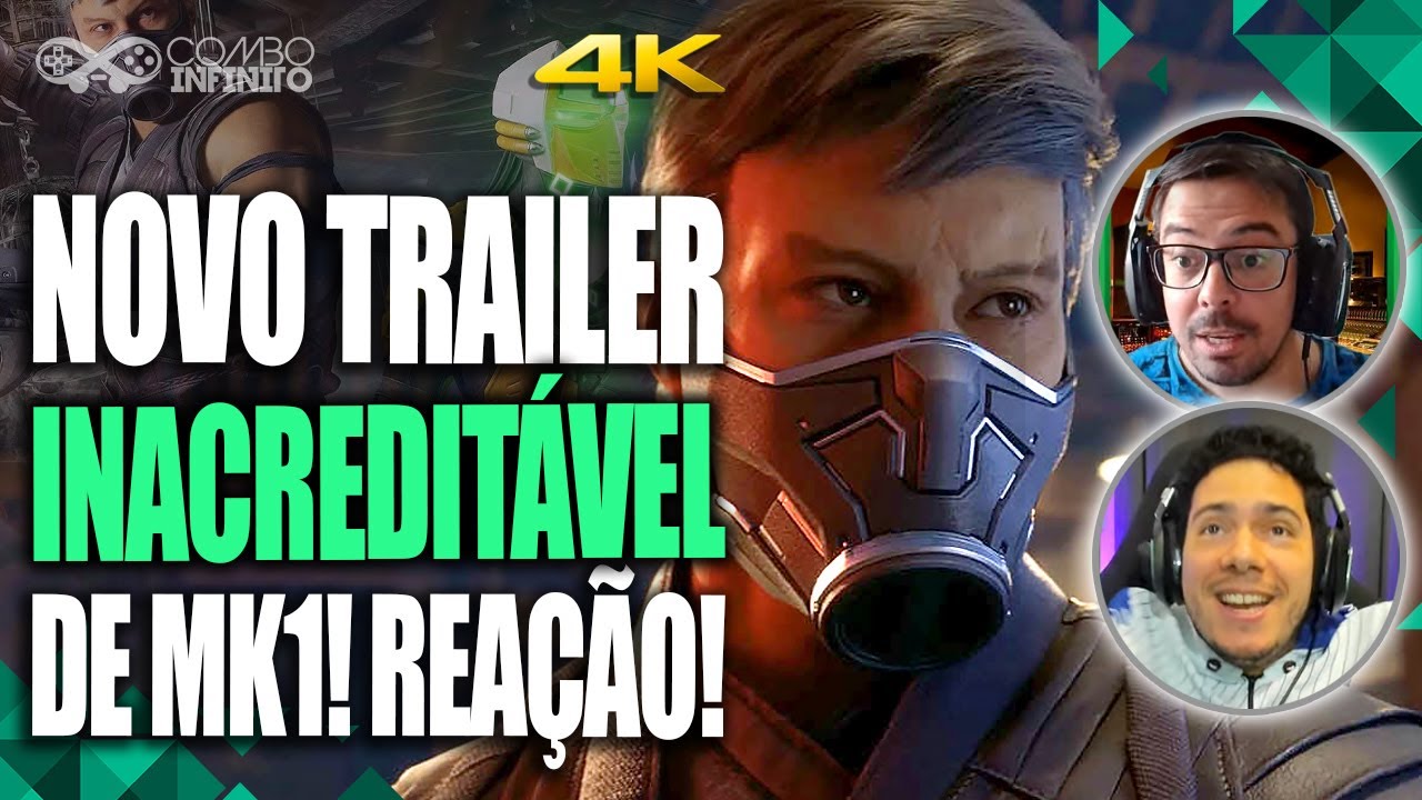 MK1: NOVO TRAILER Maravilhoso Revela SMOKE, RAIN E KAMEOS! Legendado em  PTBR e Reação! 