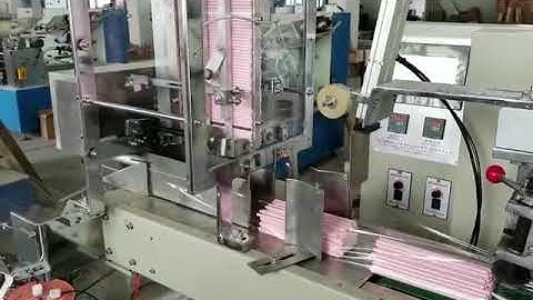 saudi paper straw automatic wrapping machine 100pcs counting packing