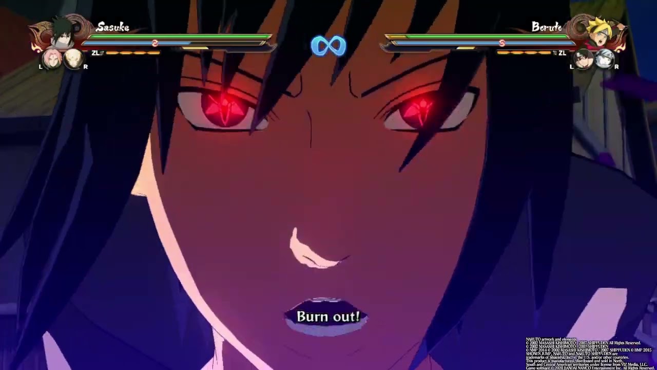 SASUKE (ETERNAL MANGEKYO SHARINGAN) JUTSU SUSANOO FLAME CONTROL