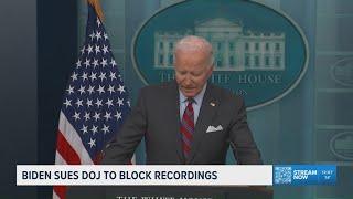 Biden sues Justice Department over release of recorded conversations