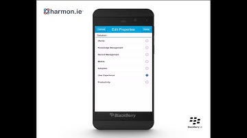 harmon.ie for Blackberry - Training Video - Editing properties